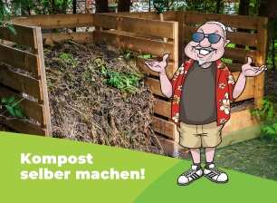 Kompost-Kiste mit Inhalt