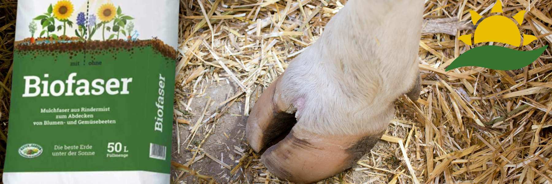 Sonnenerde Biofaser Kuh biologischer Mulch
