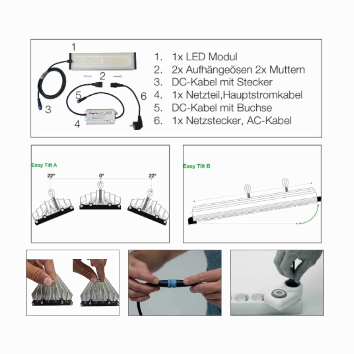 aufbau sanlight stixx 50 led