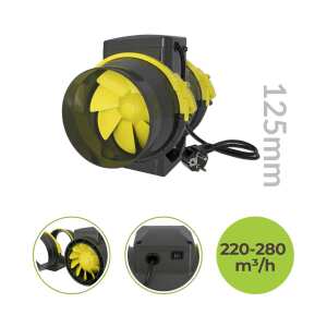 Lüfter Ø125mm | 280 m³/h | 2-stufig |...
