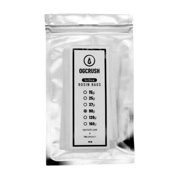 OGcrush Rosin Bags 90 Micron | hitzebeständig | 10 Stück | Für Blüten