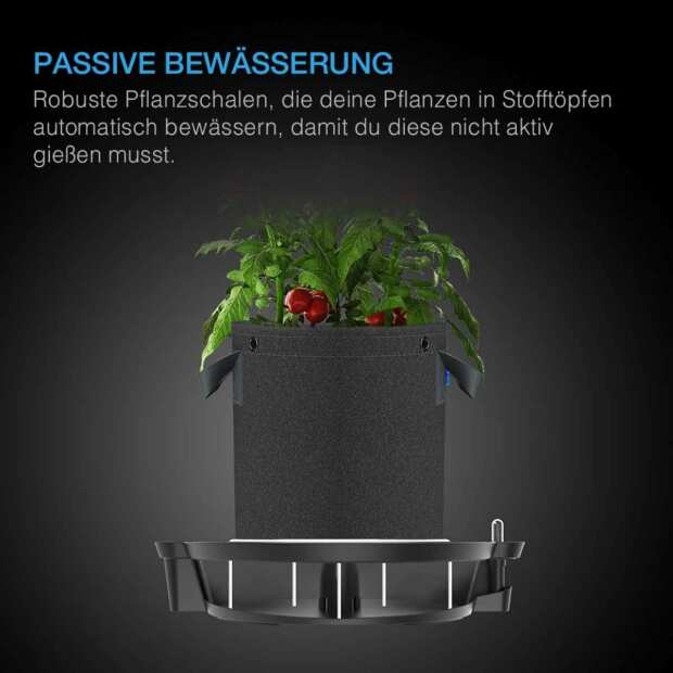 AC Infinity Bewässerungsbasis zur Selbstbewässerung von Stofftöpfen | 4er-Pack