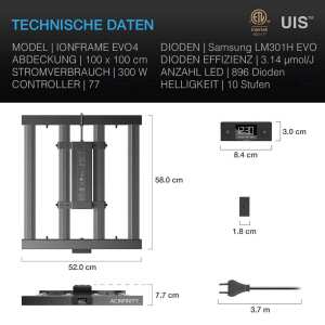 AC Infinity IONFRAME EVO4 | Samsung LM301H EVO LED Grow...