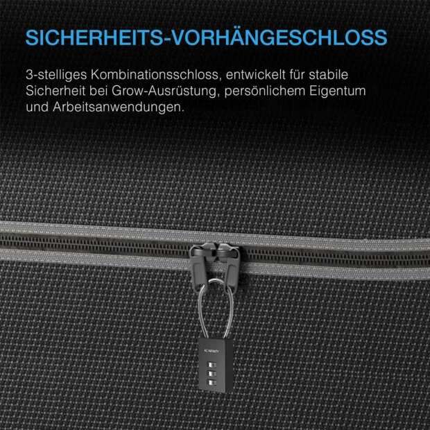 AC Infinity Kombinationsschloss | flexible Stahlkabelschlaufe | 2er-Pack