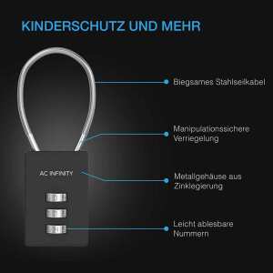 AC Infinity Kombinationsschloss | flexible...
