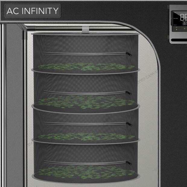AC Infinity Hängendes Trockengestell | 45 cm Durchmesser | vier Ebenen