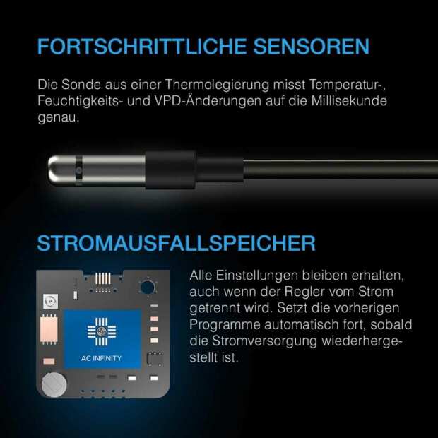 AC Infinity CONTROLLER 69 PRO+ | unabhängige Programme für acht Geräte | Bluetooth + WiFi