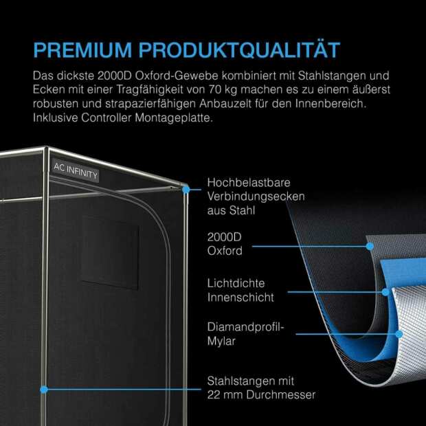 AC Infinity CLOUDLAB 642 | Advance Grow Zelt 120x60x180 cm
