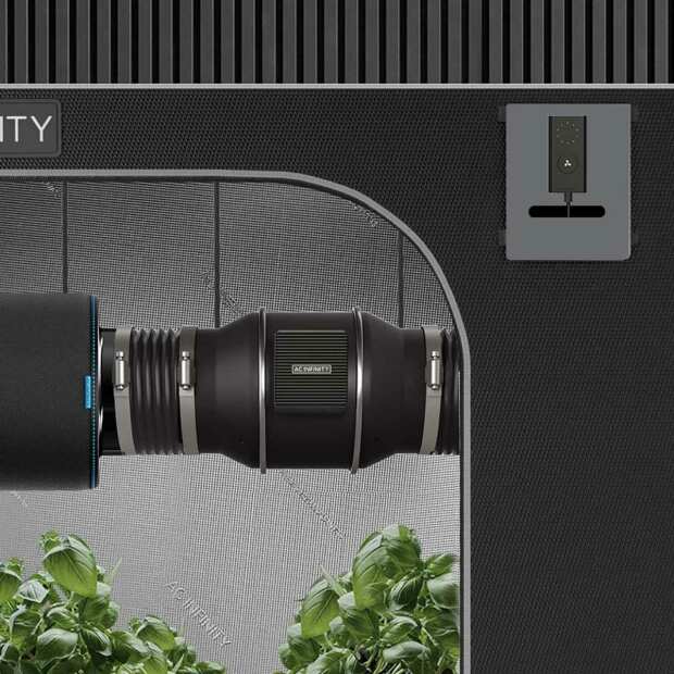 AC Infinity Luftfilter-Set Ø 100 mm | Inline-Ventilator mit Geschwindigkeitsregler und Aktivkohlefilter | 280 m³/h
