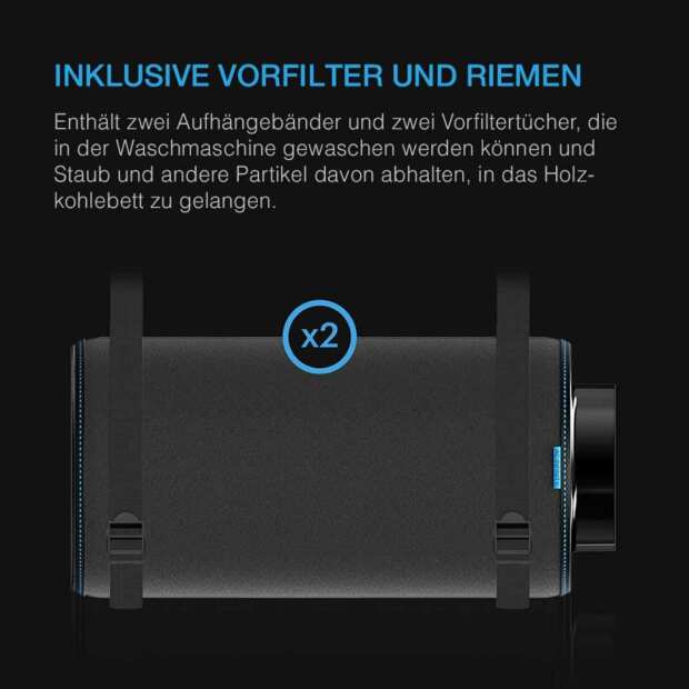 AC Infinity Aktivkohlefilter mit australischer Aktivkohle | 200 mm