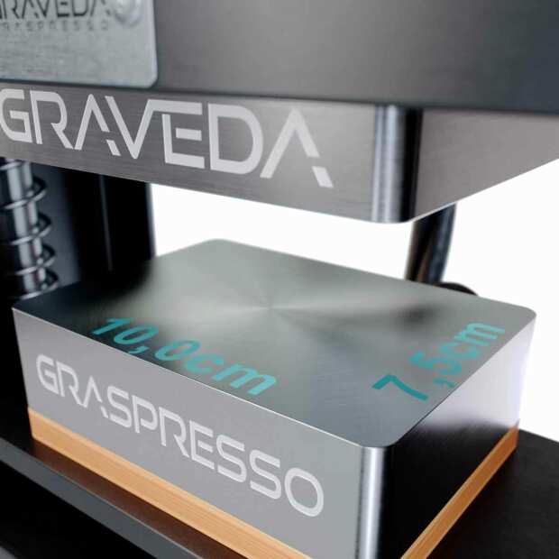 Graveda Graspresso Rosin Presse | hydraulisch | Platten 10x7,5cm | 3 Tonnen