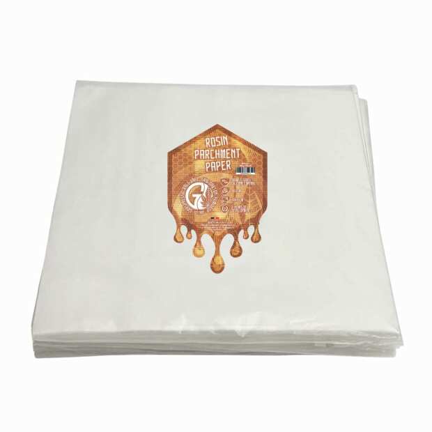 Graveda Rosin Press Pergamentpapier | Doppelseitig mit Silikon | 30x15cm | Grammatur 80 gsm | 20 Stück