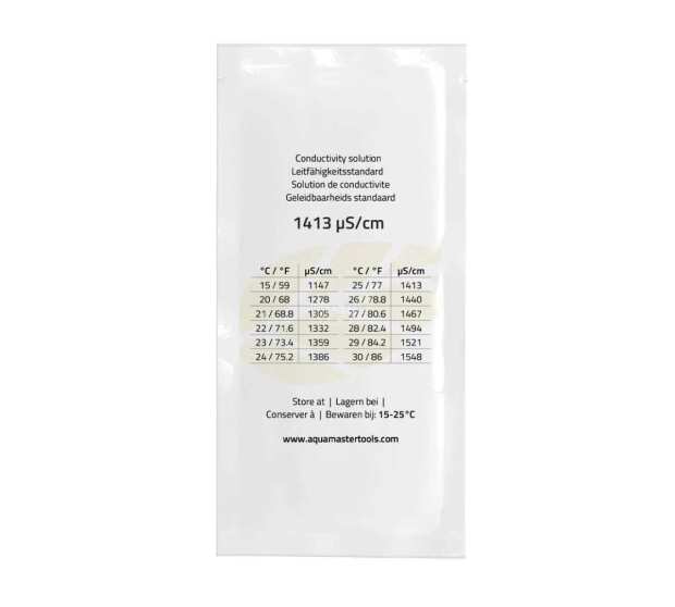 Eichflüssigkeit EC 1413µS 20ml Beutel