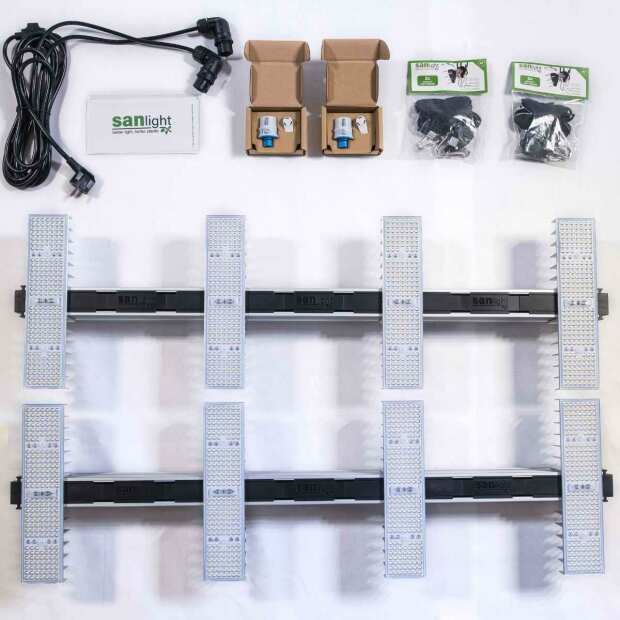SANlight EVO LED Set 120 1.5 | Lampenaufhängung | Dimmer und Kabel | 530 Watt | 1450 µmol/s