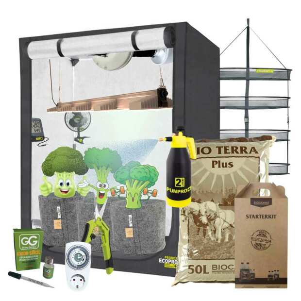 growbox komplettset für 3 pflanzen mit erde