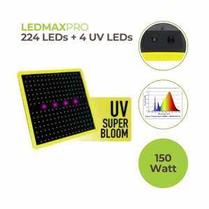 ledmaxpro uv super bloom 150 watt - led pflanzen lampe...
