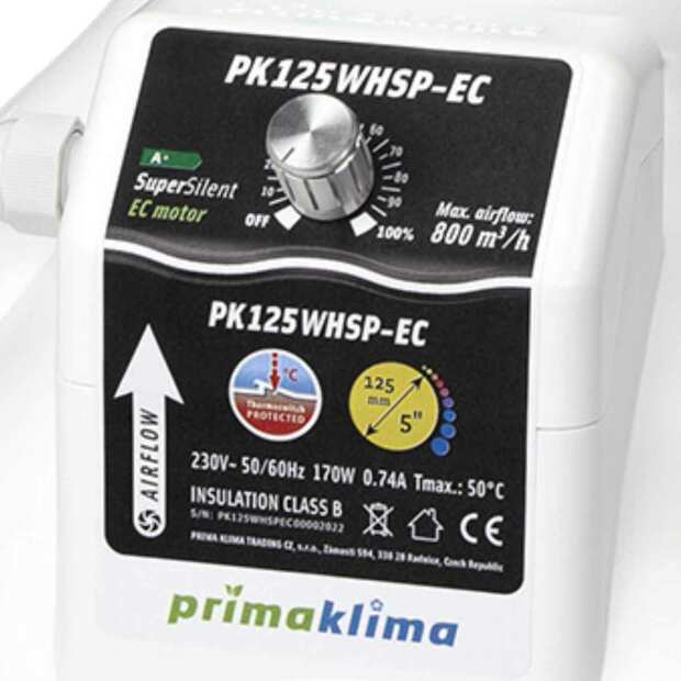 Prima Klima PK125WHSP-EC | 800m³h | Ø125mm