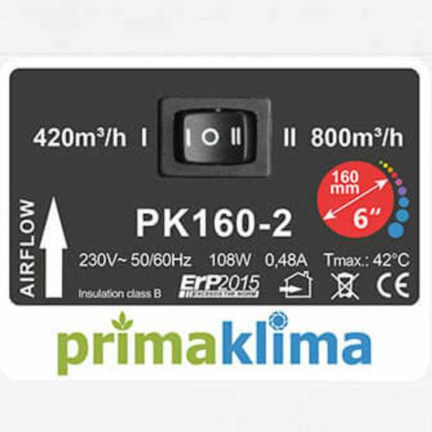 Prima Klima PK160-2 | 800 und 420 m³/h | Ø160mm