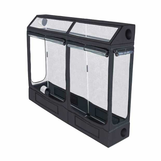 Growbox für vier outdoor Pflanzen auf dem Balkon oder im Garten.