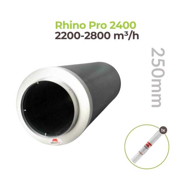 Rhino Pro 2400 | Ø250mm | 2200-2800m³/h | Aktivkohlefilter 250mm x 1000mm