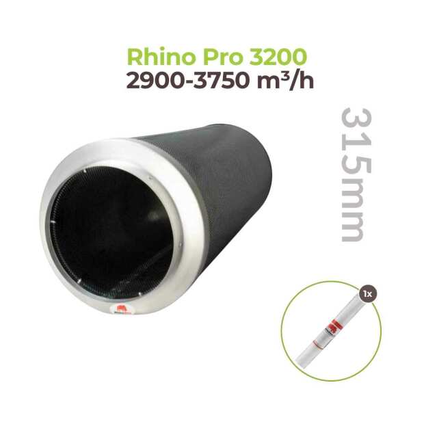 Rhino Pro 3200 | Ø315mm | 2900-3750m³/h | Aktivkohlefilter 315mm x 1000mm