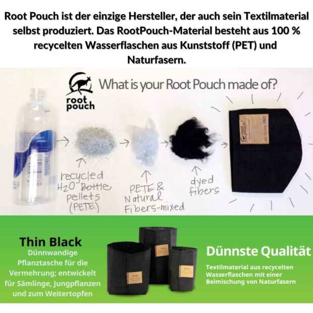 Anzucht Töpfe | 1 Liter | Ø10x13cm | Root Pouch
