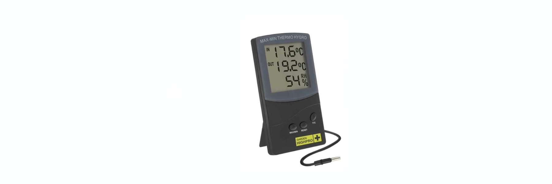 Ein Foto von einem Hygrometer/Thermometer