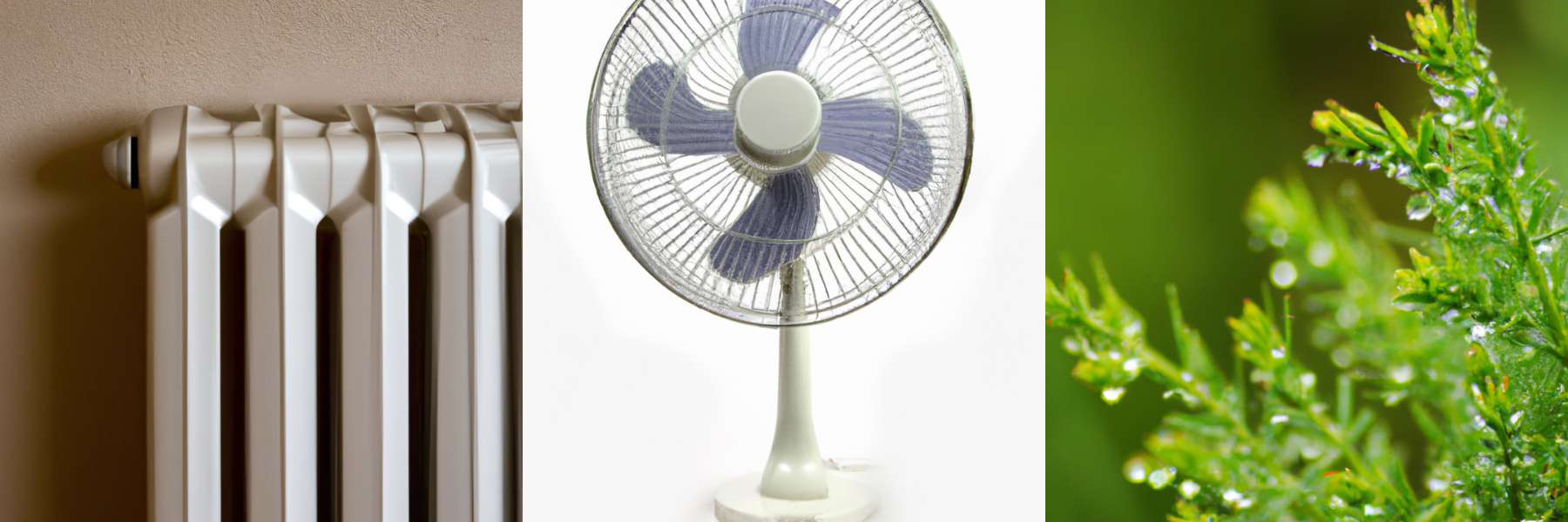 Ventilator, Heizung, feuchte Pflanzen