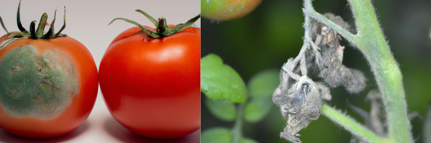 grauer Schimmel auf Tomate