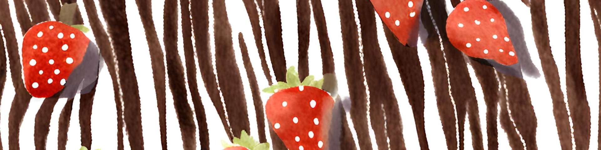 Erdbeeren in brauner Flüssigkeit