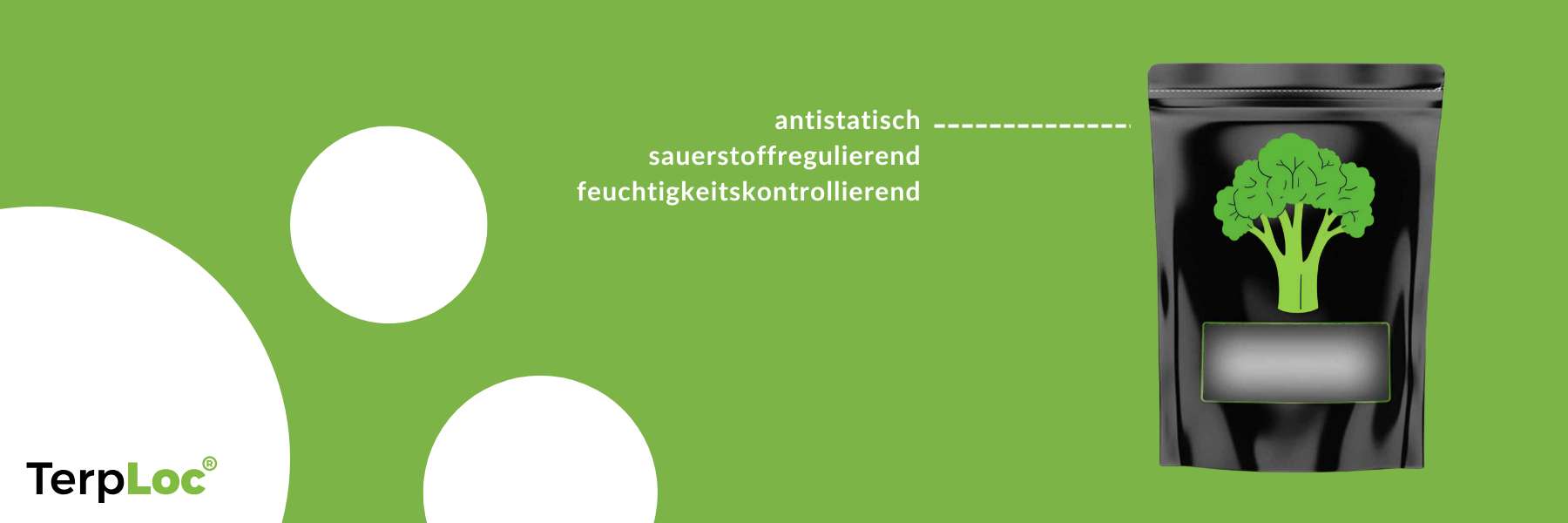 Eine Grafik von einem Brokkoli und der TerpLoc Technologie