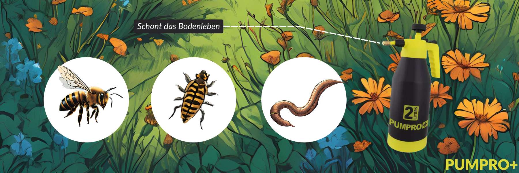 Eine Grafik von Bodenlebewesen