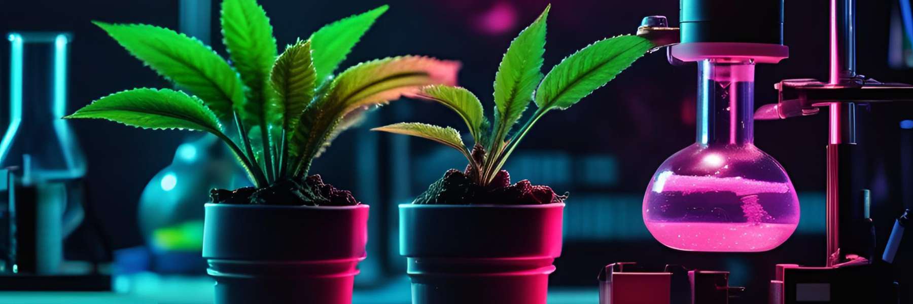Pflanzen im Labor mit Pflanzenextrakt