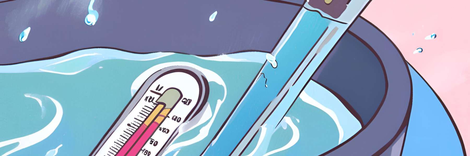 Thermometer in Wasser