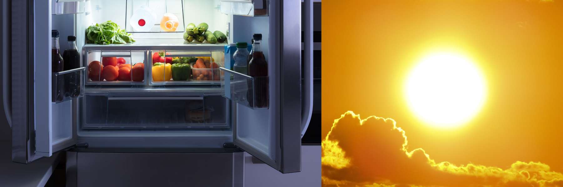 Külschrank und Sonne